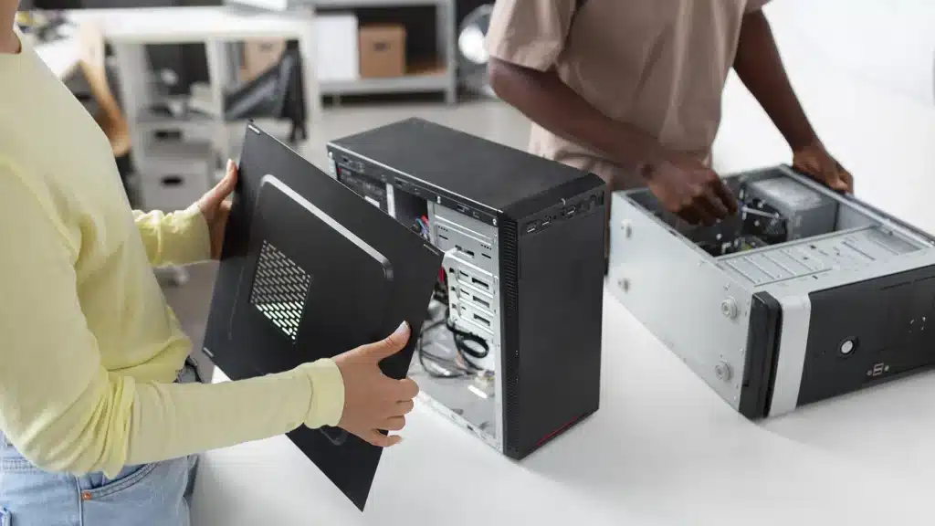 CPU, motherboard, power supply, hard drive